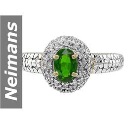 .79 ct Chrome Diopside & Diamond Ring 14kt Gold