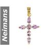 Image 1 : 1.24 ct Amethyst & Diamond Pendant 14kt Gold
