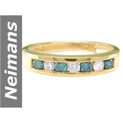 .50 ct Blue Diamond & Diamond Ring 14kt Gold