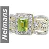 Image 1 : 1.20 ct Peridot & Diamond Ring 14kt Gold