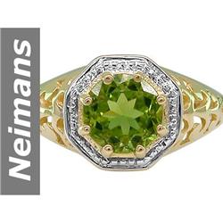 1.25 ct Peridot Ring 14kt Gold