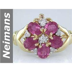 Quality 2.63 ct  Burma Ruby & Diamond Ring 14kt Gold
