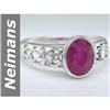 Image 1 : Vintage 1.53 ct Ruby & Diamond Ring 14kt Gold