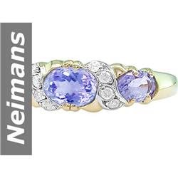 1.86 ct Tanzanite & Diamond Ring 14kt Gold