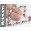 Image 1 : 8.32 ct Ruby & Diamond Bracelet 14kt Gold