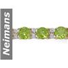 Image 1 : 20.46 ct Peridot & Diamond Bracelet 14kt Gold