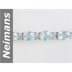 Hot 20.88 ct Aquamarine & Diamond Bracelet 14kt Gold !