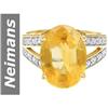 Image 1 : 5.69 ct Citrine & Diamond Ring 14kt Gold