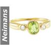 Image 1 : 1.10 ct Peridot & White Sapphire Ring 14kt Gold