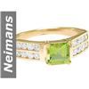 Image 1 : 1.66 ct Peridot & Diamond Ring 14kt Gold