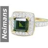 Image 1 : 1.38 ct Green Tourmaline & Diamond Ring 14kt Gold