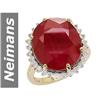 Image 1 : 109 21.89 ct Ruby & Diamond Ring 14kt Gold