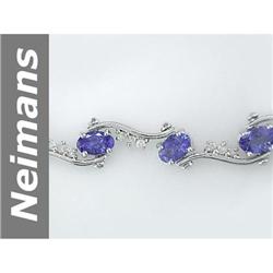 Wow 7.88 ct Tanzanite & Diamond Bracelet 14kt Gold