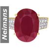 Image 1 : 8.70 ct Ruby & White Sapphire Ring 14kt Gold