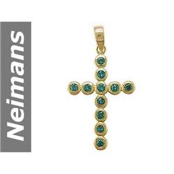 .33 ct Blue Diamond Pendant 14kt Gold