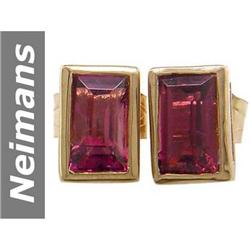 .40 ct Pink Tourmaline Earrings 14kt Gold