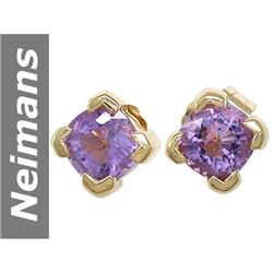 .75 ct Amethyst Earrings 14kt Gold
