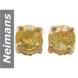 1.00 ct Citrine Earrings 14kt Gold