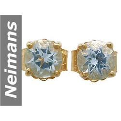 .46 ct Aquamarine Earrings 14kt Gold