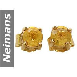 .40 ct Citrine Earrings 14kt Gold