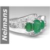 Image 1 : Classic 1.16 ct Emerald & Diamond Ring 14kt Gold