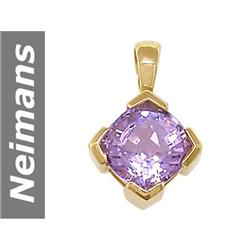 1.25 ct Amethyst Pendant 14kt Gold