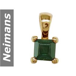 .16 ct Green Tourmaline Pendant 14kt Gold