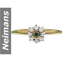 .14 ct Blue Diamond & Diamond Ring 14kt Gold