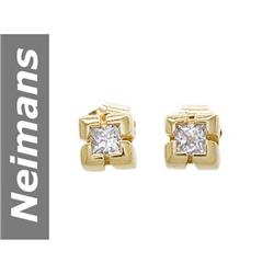 .30 ct White Sapphire Earrings 14kt Gold