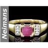 Image 1 : .88 ct Ruby & Diamond Ring 14kt Gold
