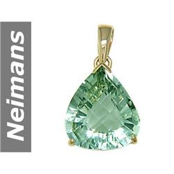 17.20 ct Green Amethyst Pendant 14kt Gold