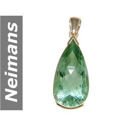 41.50 ct Green Amethyst Pendant 14kt Gold