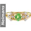 Image 1 : .83 ct Tsavorite & Diamond Ring 14kt Gold