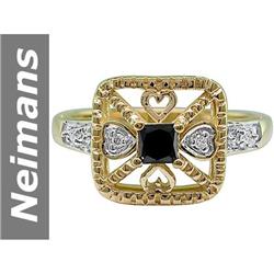 .50 ct Black & White Diamond Ring 14kt Gold
