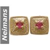 Image 1 : .24 ct Ruby Earrings 14kt Gold