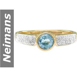.56 ct Aquamarine & Diamond Ring 14kt Gold