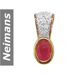 1.02 ct Ruby & Diamond Pendant 14kt Gold