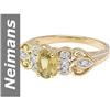 Image 1 : .99 ct Yellow Sapphire & Diamond Ring 14kt Gold