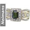 Image 1 : 1.57 ct Green Tourmaline & Diamond Ring 14kt Gold