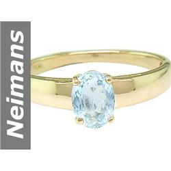 1.00 ct Aquamarine Ring 14kt Gold