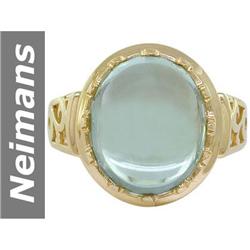 7.50 ct Green Amethyst Ring 14kt Gold