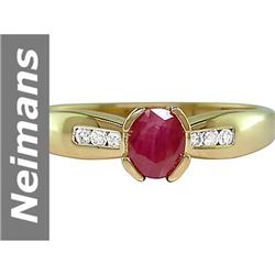 .56 ct Ruby & Diamond Ring 14kt Gold