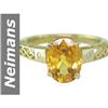 Image 1 : 3.83 ct Yellow Zircon & Diamond Ring 14kt Gold