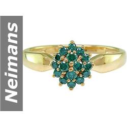 .34 ct Blue Diamond Ring 14kt Gold