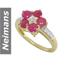 2.27 ct Ruby & Diamond Ring 14kt Gold