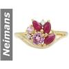 Image 1 : 1.26 ct Pink Sapphire, Pink Spinel, Ruby & Diamond Ring 14kt Gold