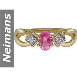 .70 ct Pink Sapphire & Diamond Ring 14kt Gold