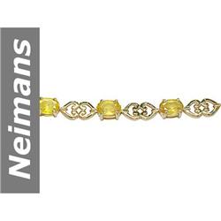 7.20 ct Yellow Sapphire Bracelet 14kt Gold