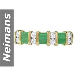 1.26 ct Emerald & Diamond Ring 14kt Gold