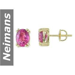 3.00 ct Pink Tourmaline Earrings 14kt Gold